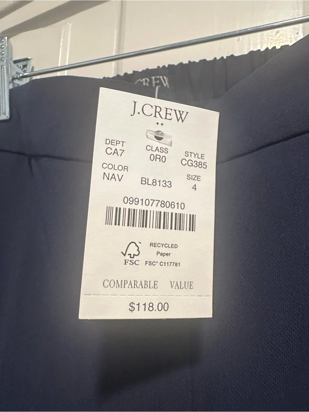 J. Crew classic navy